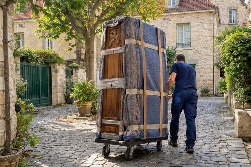 Panneaux sculptés d'une armoire de mariage