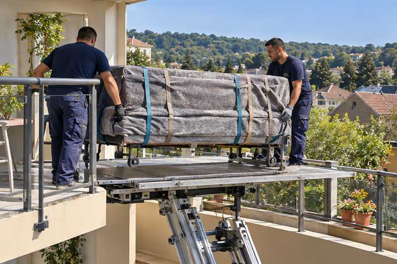 Banquette clic-clac sortie par le balcon