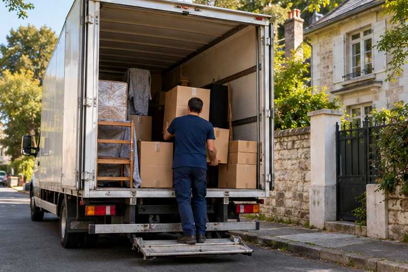 Camion chargé tôt le matin