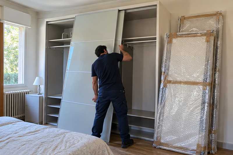 Dressing à portes coulissantes démonté