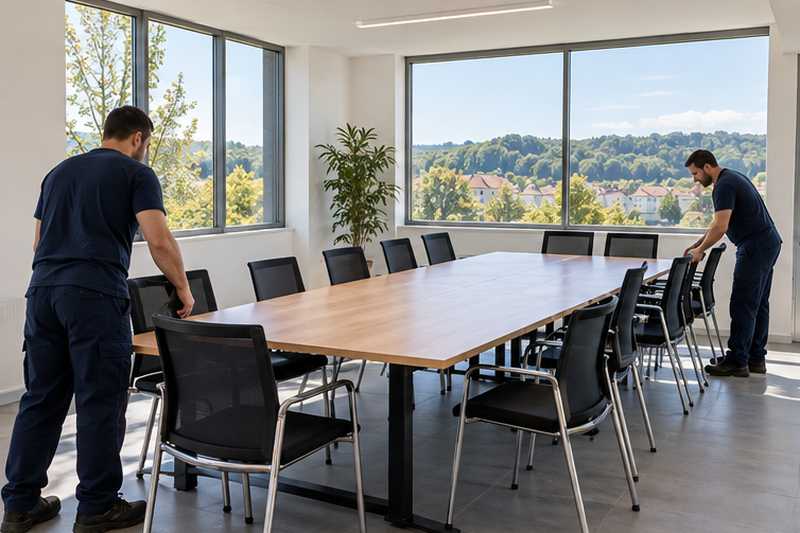 Salle de réunion réinstallée