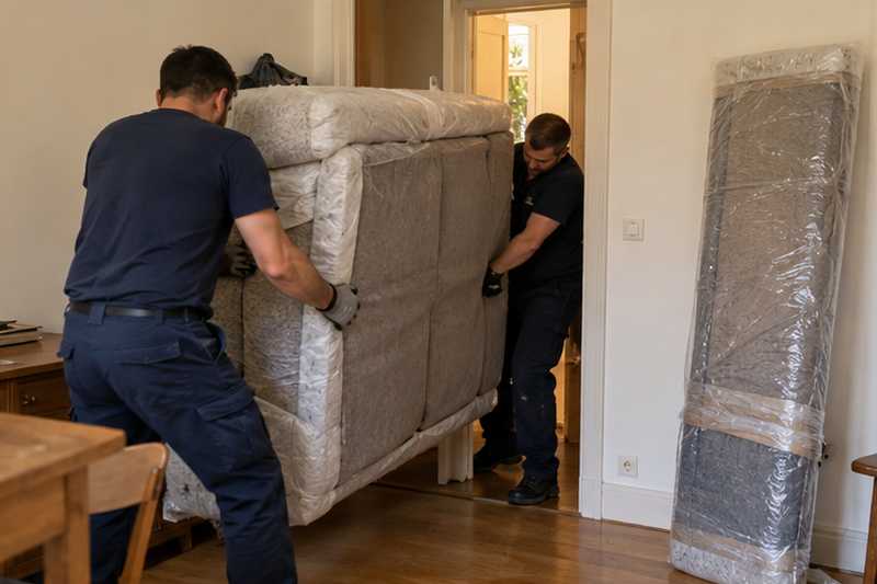 Base d'un sofa à dossier haut passée sur chant